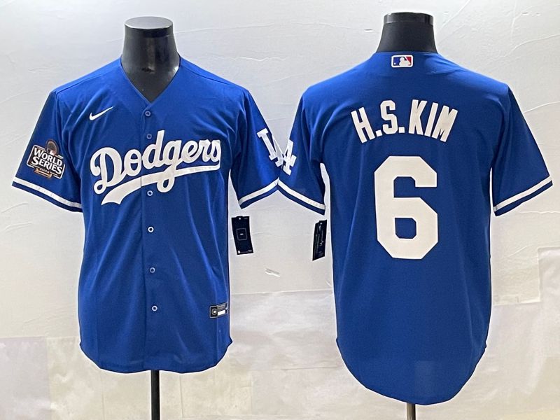Men 2025 Los Angeles Dodgers #6 H.S.Kim Blue Game Nike MLB Jersey style 6
